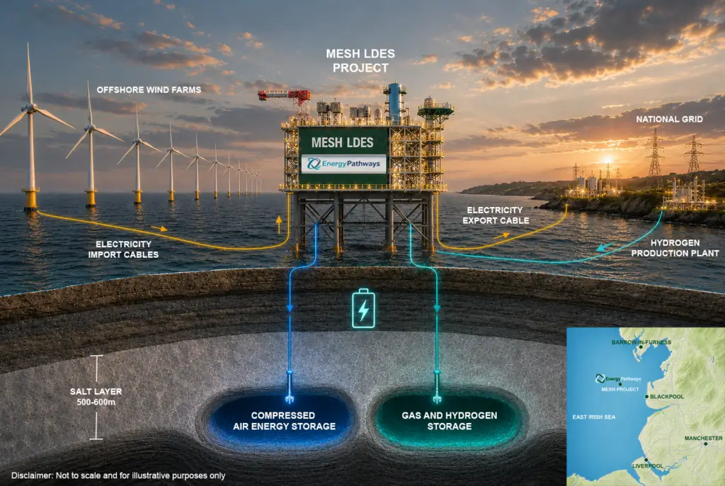 Samarbetet mellan Hycamite och Energy Pathways ingår i projektet MESH Long Duration Energy Storage. Bild: Energy Pathways
